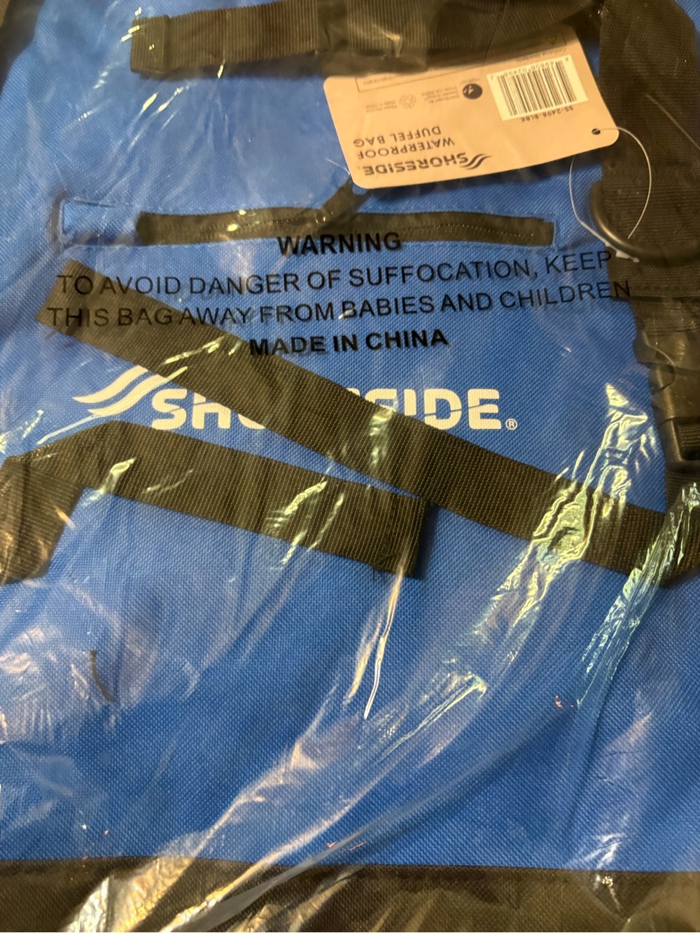 Shoreside blue waterproof duffel bag